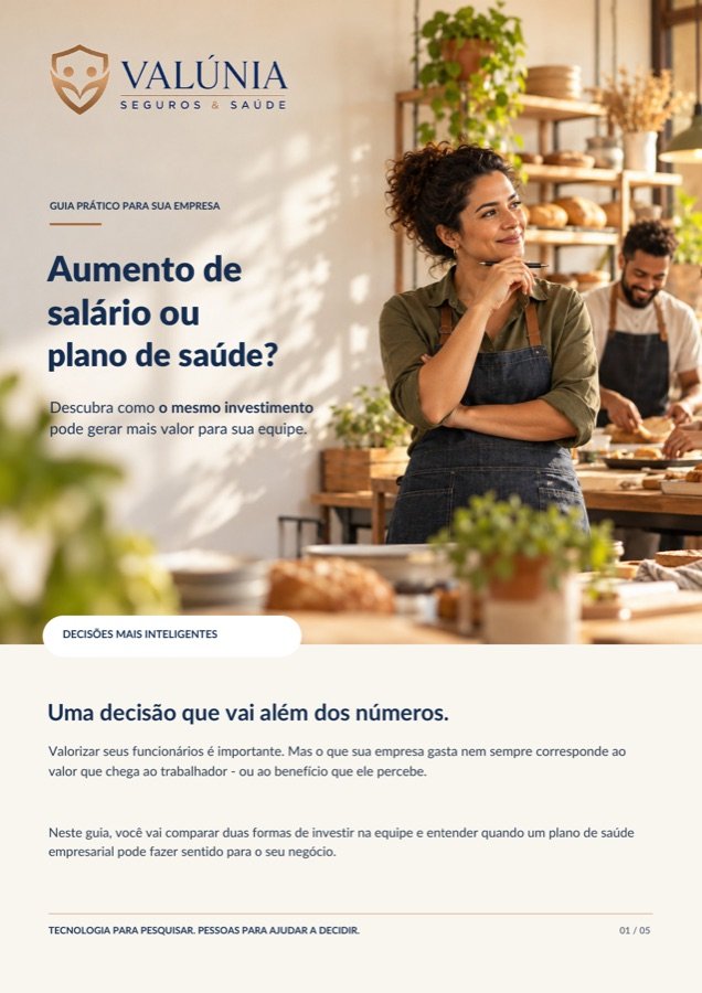 Capa do guia Aumento de salário ou plano de saúde?